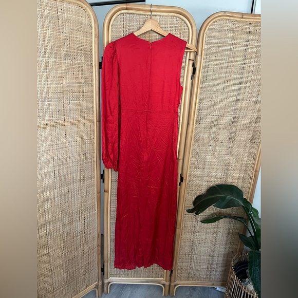 Farm Rio Red One Shoulder Maxi Cutout Dress Resortwear - Picture 11 of 15